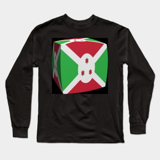 Burundi Flag cubed. Long Sleeve T-Shirt